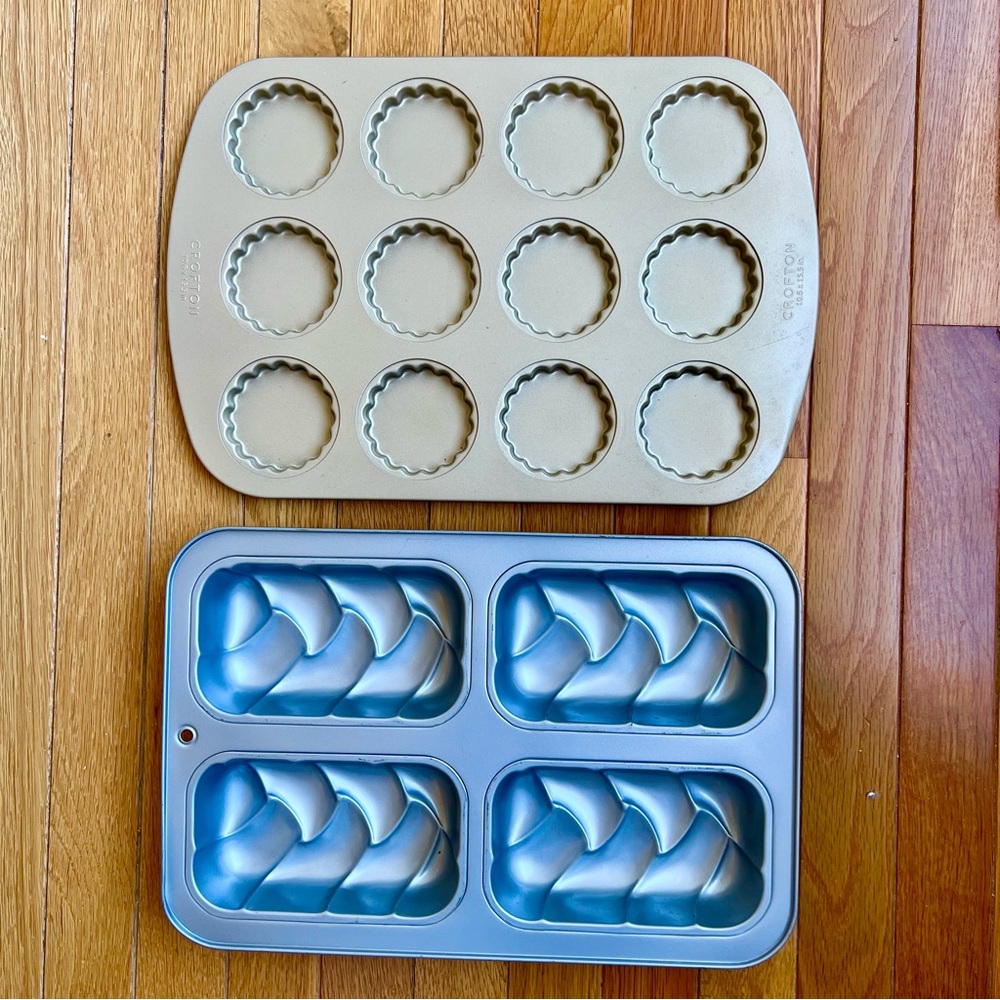 CROFTON Fluted Tart Pan Tea Cake BAKER’S SECRET Loaf Pan Pastry Mini Baking Bake
